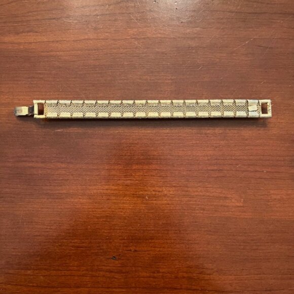 Vintage Act II Gold Tone Jeweled Bracelet - Picture 6 of 9